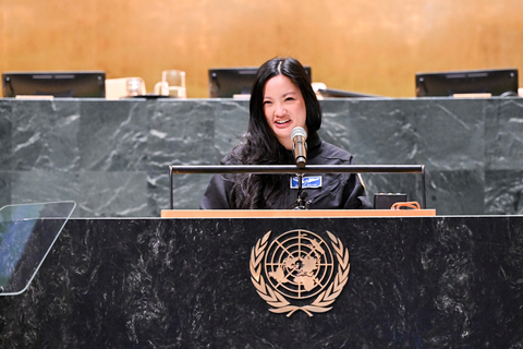 e.l.f. joined Nguyen in the United Nations General Assembly for the first gathering of past, present and future women astronauts. (Photo: Business Wire)