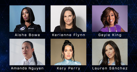 original New Shepard’s 11th Human Flight, NS-31, Will Launch This Spring with Aisha Bowe, Amanda Nguyen, Gayle King, Katy Perry, Kerianne Flynn, and Lauren Sánchez (Photo: Blue Origin)