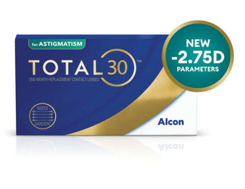 TOTAL30 for Astigmatism, the first and only monthly replacement Water Gradient toric contact lens, is now available in expanded parameters. (Photo: Business Wire)