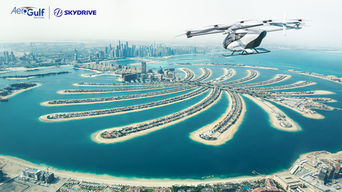 The image of "SKYDRIVE" tour at Palm Jumeirah in Dubai (Graphic: Business Wire)