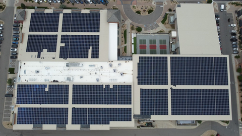 Altus Power solar array on the Blue Sport Stable sports facility (Photo: Business Wire)