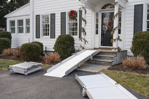 Freedom Folding Ramp displayed in front of home (Photo: Business Wire)