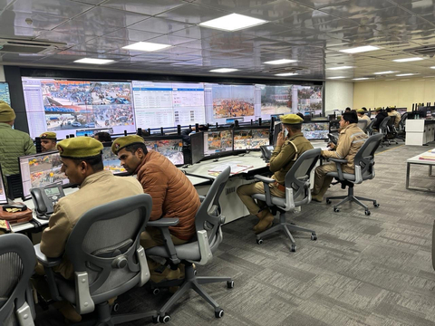 Advanced Integrated Command & Control Center (ICCC) in Prayagraj, India (Photo: Business Wire)