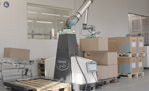 OnRobot's new VGP30 gripper is a powerful 30 kg (66 lbs.) payload gripper designed to excel at palletizing boxes and handling irregular shapes and porous surfaces, even those constructed from cost-saving, thinner cardboard. (Photo: Business Wire)