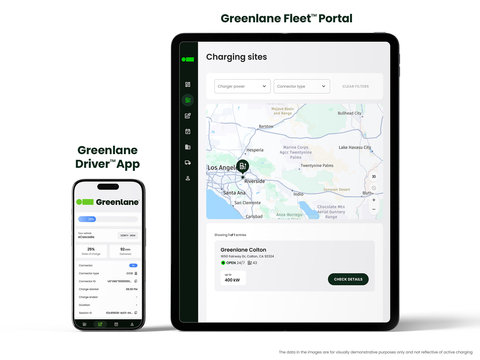 The app provides truck drivers with real-time information on available charging stations along their routes, allowing them to reserve charging slots in advance or access and manage reservations made by fleet managers. The portal enables fleet managers and dispatchers to plan and manage routes for their electric fleets from one convenient portal. (Graphic: Business Wire)