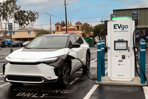 EVgo fast charging station in Baldwin Park, CA built through Toyota's 