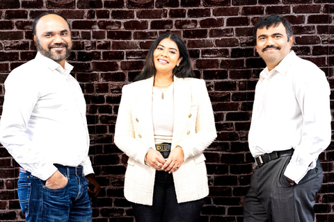 Selvanathan Kumaraswamy (CTO), Riya Shanmugam (CEO), Ravindraraj Ramaraju (Chief Scientist) (Photo: Business Wire)