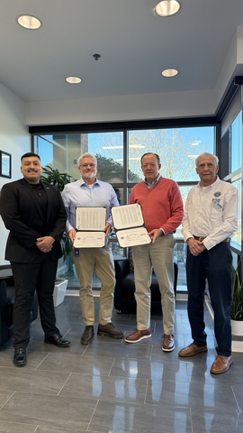 Rob Morgan and Steve Altizer nominated for the Department of Defense’s Employer Patriot Award in recognition of their deep respect and appreciation for military service and Mr. Bob Sempek from ESGR attended the Compu Dynamics office to present the award. (Photo: Business Wire)