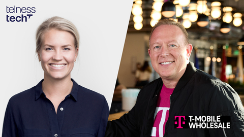 From the left, Martina Klingvall Founder and CEO of Telness Tech, Dan Thygesen SVP T-Mobile Product, Partnerships & Growth and head of Wholesale & Innovation (Photo: Business Wire)