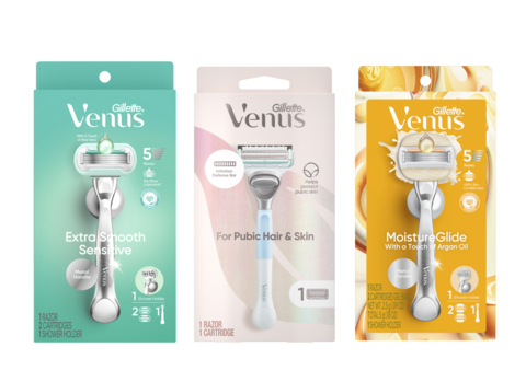 Gillette Venus, America’s #1 Female Shave Brand*, Aces its Upgrades to the Brand’s World Class Lineup for a “Shave That Serves Your Skin” (Photo: Business Wire)