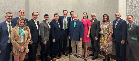 Photo features roundtable participants representing business leaders, community leaders, nonprofits, and former Ambassador Eduardo Aguirre.