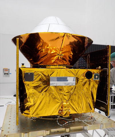 Rocket Lab's Pioneer spacecraft for Varda Space Industries' W-3 mission in the cleanroom at Vandenberg Space Force Base. Credit: Varda Space Industries