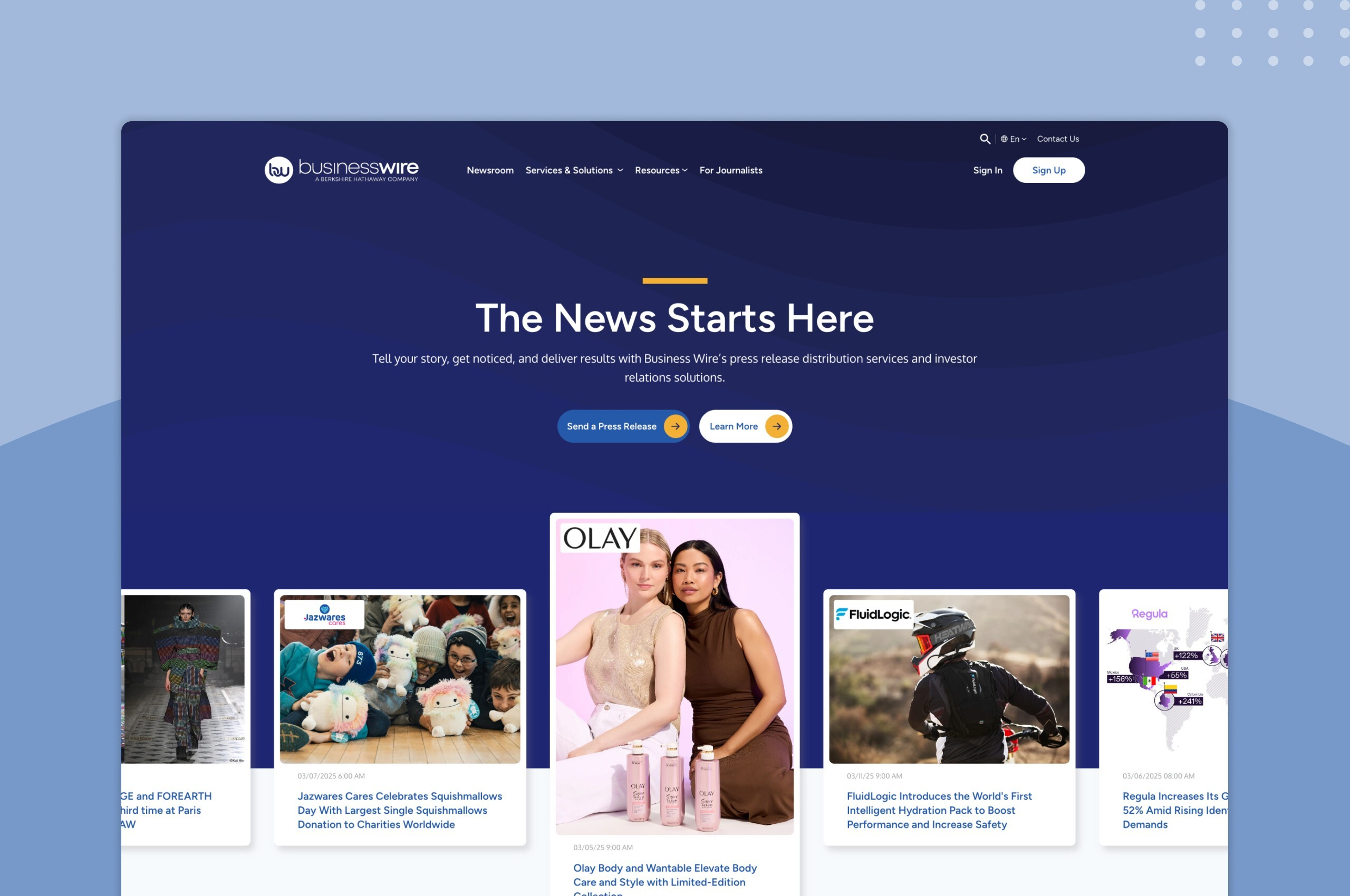 ビジネスワイヤ、リニューアルされたBusinessWire.comで最新ニュース