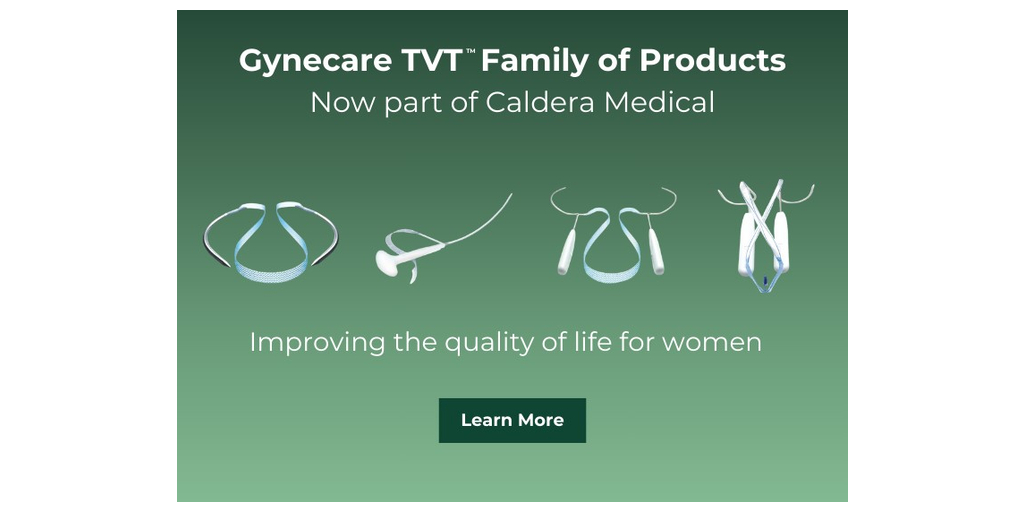 カルデラ・メディカル、エチコンのGYNECARE TVT ™ 製品群を買収し、女性の健康事業のグローバル展開を加速