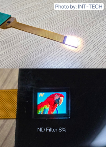 thumbnail 60,000nits Full-color 0.39” XGA (top) and the same display with ND Filter (bottom)