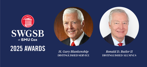 original SW Graduate School of Banking 2025 Distinguished Service Award Honoree H. Gary Blankenship, Chairman/Chief Executive Officer/Chief Lending Officer, Bank of the West and 2025 Distinguished Alumnus Award Honoree Ron Butler, Chairman and CEO of First Financial Bank Abilene Region/Executive Vice President and CAO of First Financial Bankshares, Inc.