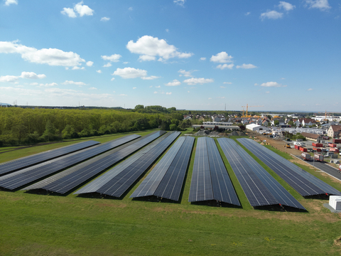 original Photo of solar panels alongside POLYVANTIS facility in Weiterstadt, Germany