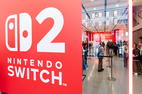 thumbnail In this photo provided by Nintendo of America, guests queue for entry into the Nintendo Switch 2 Experience for hands-on with the Nintendo Switch 2 system, the successor to Nintendo Switch, in New York on Apr. 4, 2025. With new ways to play and new ways to connect players, the Nintendo Switch 2 system arrives June 5.