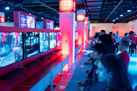 thumbnail In this photo provided by Nintendo of America, guests enjoy playing the Metroid Prime 4: Beyond game on the Nintendo Switch 2 system at the Nintendo Switch 2 Experience event in New York on Apr. 4, 2025. With new ways to play and new ways to connect players, the Nintendo Switch 2 system arrives June 5.