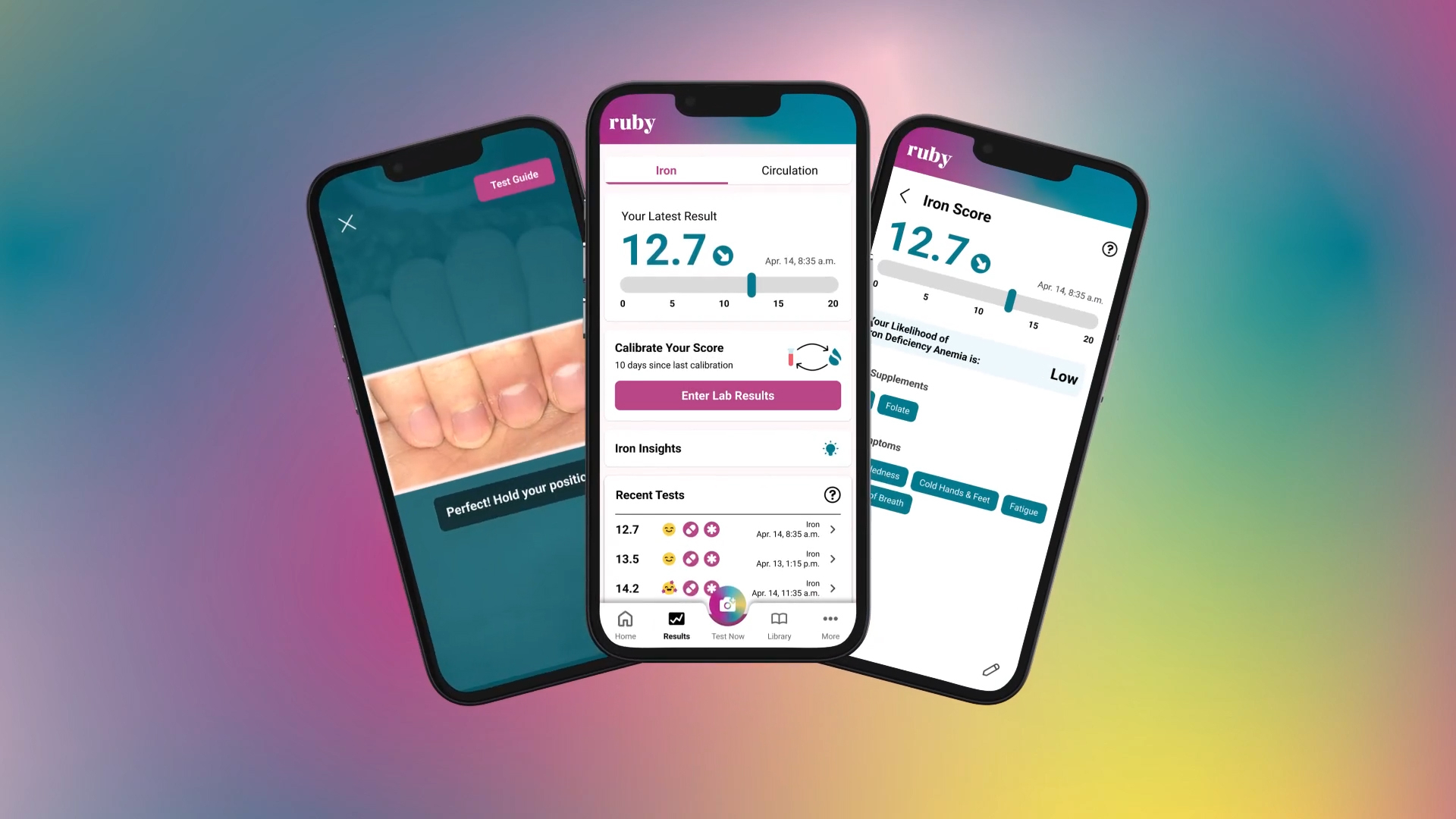 thumbnail Introducing Ruby, the next generation of blood health management. Ruby is a wellness app that estimates iron and circulation scores with our patented fingernail imaging technology.