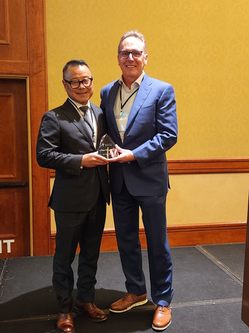 original Dr. Mark E. Nakano accepting the 2024 Keyperson of the Year Award by the California Optometric Association