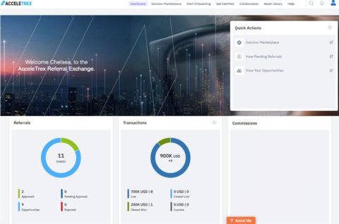 original AcceleTrex Market Expert dashboard