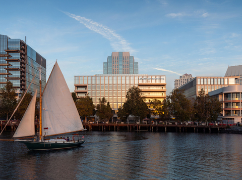 original Core building as seen from San Diego Bay; conceptual signage (Credit Courtesy IQHQ / Photo by Breadtruck Films)