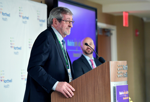 original Michael Dowling, president and CEO of Northwell Health, speaks at this year’s employee 2025 Big Ideas Showcase. (Credit: Northwell Health).