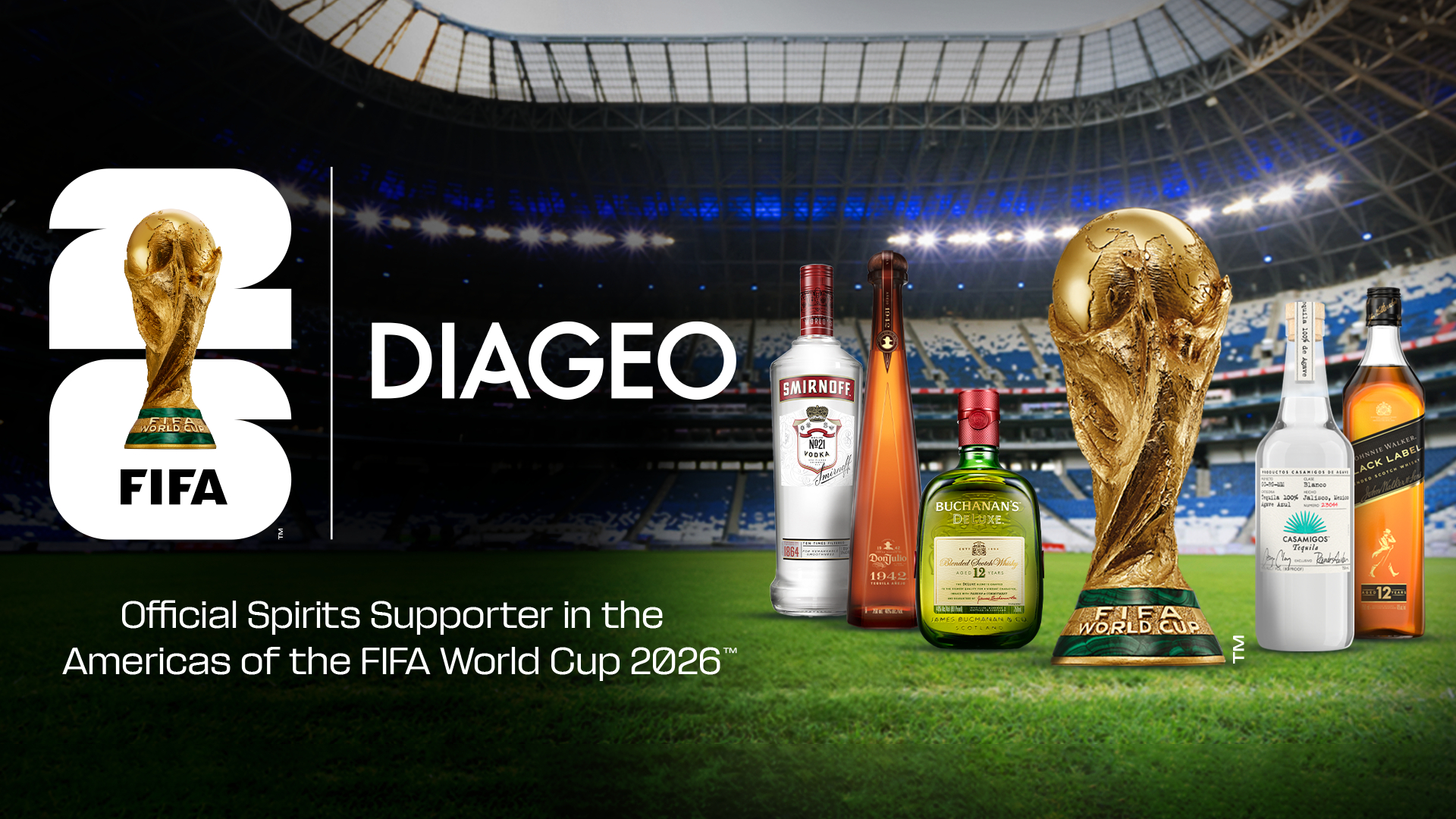 非売品 FIFA World Cup 2026 オフィシャルホスタピリティグラス Diageo é anunciada como apoiadora oficial de destilados na América