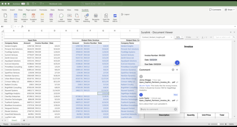 thumbnail Suralink Workpaper Suite: Smarter collaboration using pinned comments—all within Microsoft Excel