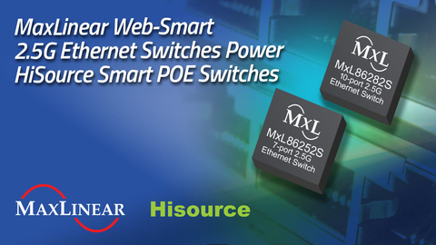 original MaxLinear web-smart 2.5G Ethernet Switches power HiSource Smart POE Switches