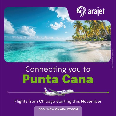 original Arajet's first Midwest route offers efficient and affordable travel to Punta Cana.