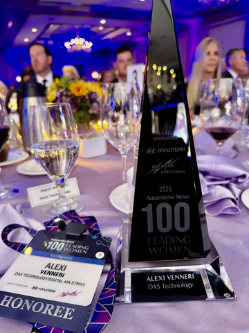 original Alexi Venneri's Automotive News award recognizing her as one of the 100 Leading Women in the North American Auto Industry