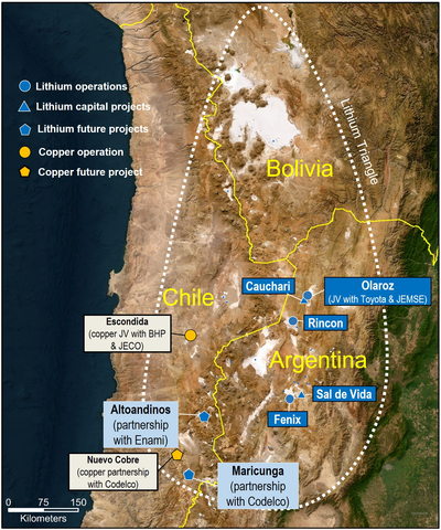 original Rio Tinto’s strong lithium pipeline of assets and options in South America