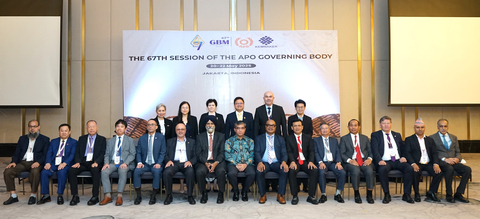 original Heads of delegations and the Minister of Manpower of the Republic of Indonesia (center, seated) at the 67th GBM.