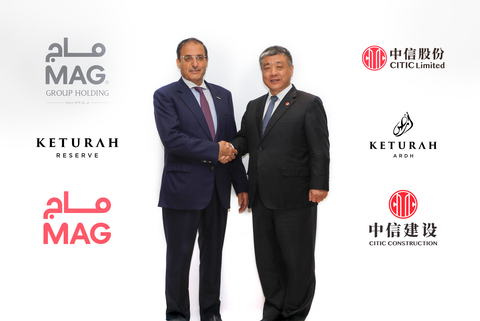 original Moafaq A. Al Gaddah, Founder and Chairman of MAG Group Holding and Yang Jianqiang, Chairman of CITIC Limited. (Photo: AETOSWire)