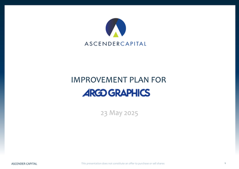 thumbnail Presentation on improvement plan for Argo Graphics Inc (7595)