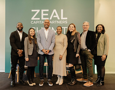 original The Zeal Capital Partners team, from left to right, includes Richard Odior, Emily Zhen, Nasir Qadree, Stefanie Thomas Martin, Susannah Burrage, Tom Muscarella and Bianca Phillip. Photographer credit: Angelica and Jacob Tellez.