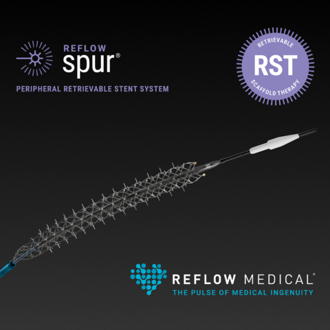 original The first and only retrievable stent system that features a self-expanding stent with an integrated dilatation balloon catheter on an over-the-wire system. It is designed for controlled lesion penetration and treatment through a series of radially expandable spikes. Known as Retrievable Scaffold Therapy (RST), the spikes on the Spur Stent penetrate the lesion to increase the acute luminal diameter and modify the lesion morphology to change vessel compliance and reduce vessel recoil effect.  