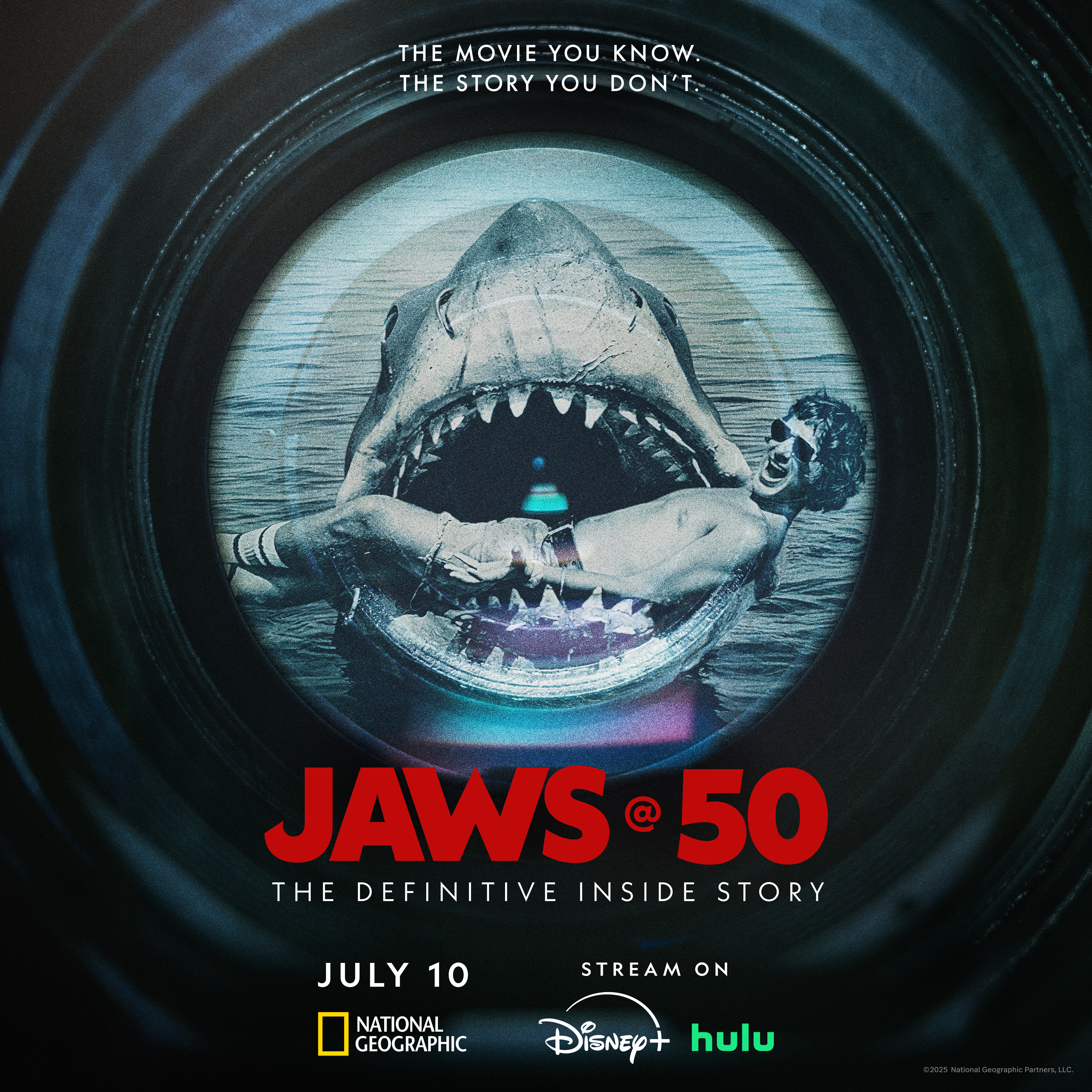 Bigger Boat, Bigger Legacy! National Geographic Celebrates the 50th  Anniversary of Blockbuster Film Jaws With the Only Authorized Documentary,  JAWS @ 50: THE DEFINITIVE INSIDE STORY, Featuring Exclusive New Interviews  With Director, image size:3840x3840
