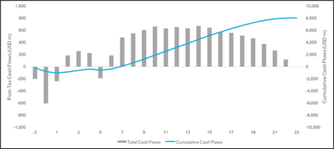 thumbnail Figure 4: Estimated project cash flows.