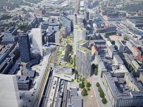 original The Tampere urban area boasts the fastest relative growth rate in Finland ranking among the most rapidly developing Nordic cities. Photo: Studio Libeskind & ARCO Architecture Oy