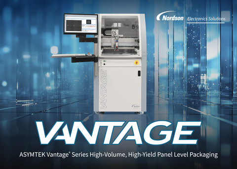 original Nordson業界首屈一指的ASYMTEK Vantage®系列流體點膠系統配備ASYMTEK IntelliJet®噴射系統，正推動半導體先進封裝中底部填充製程的創新。Nordson與Powertech Technology, Inc. (PTI)合作開發的面板級封裝(PLP)解決方案在半導體製造中的底部填充環節實現了超過99%的良率。PTI正推動PLP應用的發展，這些應用旨在滿足半導體產業不斷成長的需求，以服務於AI、高效能運算(HPC)和小晶片架構。PLP為從300公釐晶圓向面板的轉型提供了解決方案，既能因應更大晶片尺寸和更高密度設計帶來的複雜性，又能同時保持可製造性和成本效益。