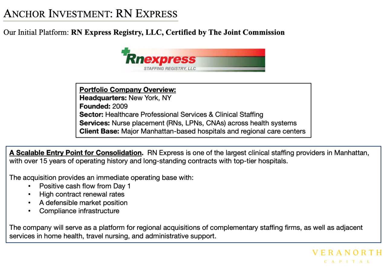 VeraNorth Redefines Healthcare Private Equity With RN Express Acquisition