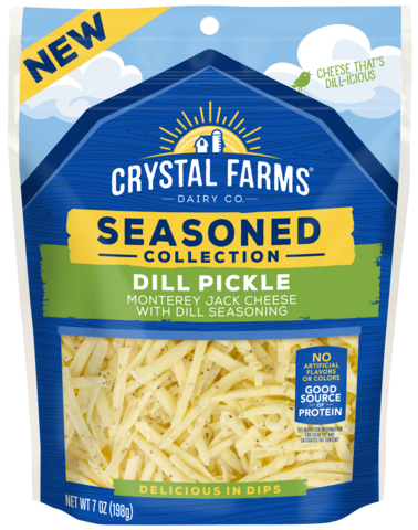 original Crystal Farms Dill Pickle Seasoned Shreds