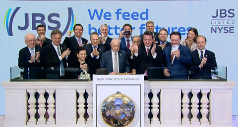 original Alongside company leadership, JBS founder rings the bell at the NYSE