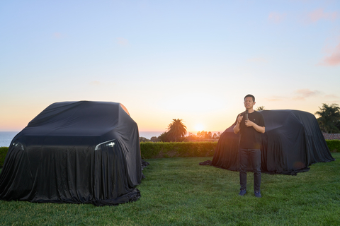 thumbnail Faraday Future founder and Global Co-CEO YT Jia speaks to guests at the unveiling of the much anticipated FX Super One, the world’s first FF Super EAI F.A.C.E. (Front AI Communication Ecosystem) System, and the FF EAI Embodied Intelligence AI Agent 6x4 Architecture during the FX Super One private preview event.