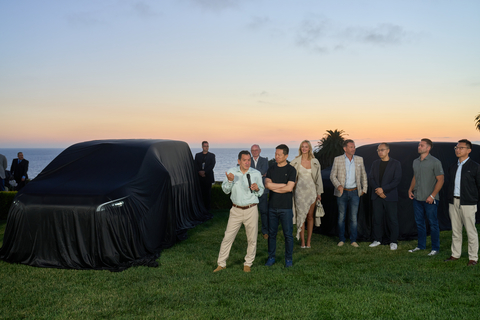 thumbnail Anthony Rendon, Speaker Emeritus of the California State Assembly and strategic advisor for Faraday Future, speaks to guests at the private unveiling of the FX Super One MPV at the Company's preview event in Los Angeles on Sunday, June 29.