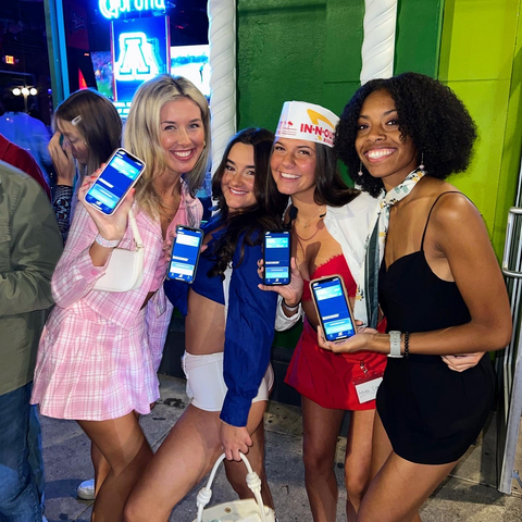 original Arizona college students using LineLeap at their favorite bar.