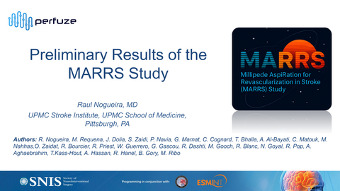 original Perfuze Preliminary Results of the MARRS Study – SNIS 2025